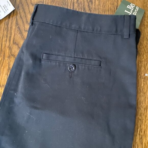 (2) pair L.L. Bean Classic Fit Chino Pants black and khaki size 12P NWT women's - Picture 13 of 16